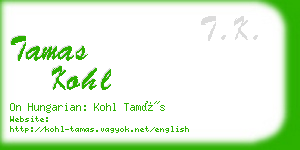 tamas kohl business card